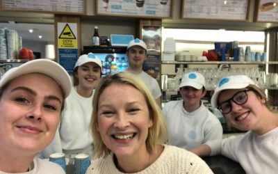 Joanna Page visits our Mumbles Parlour!